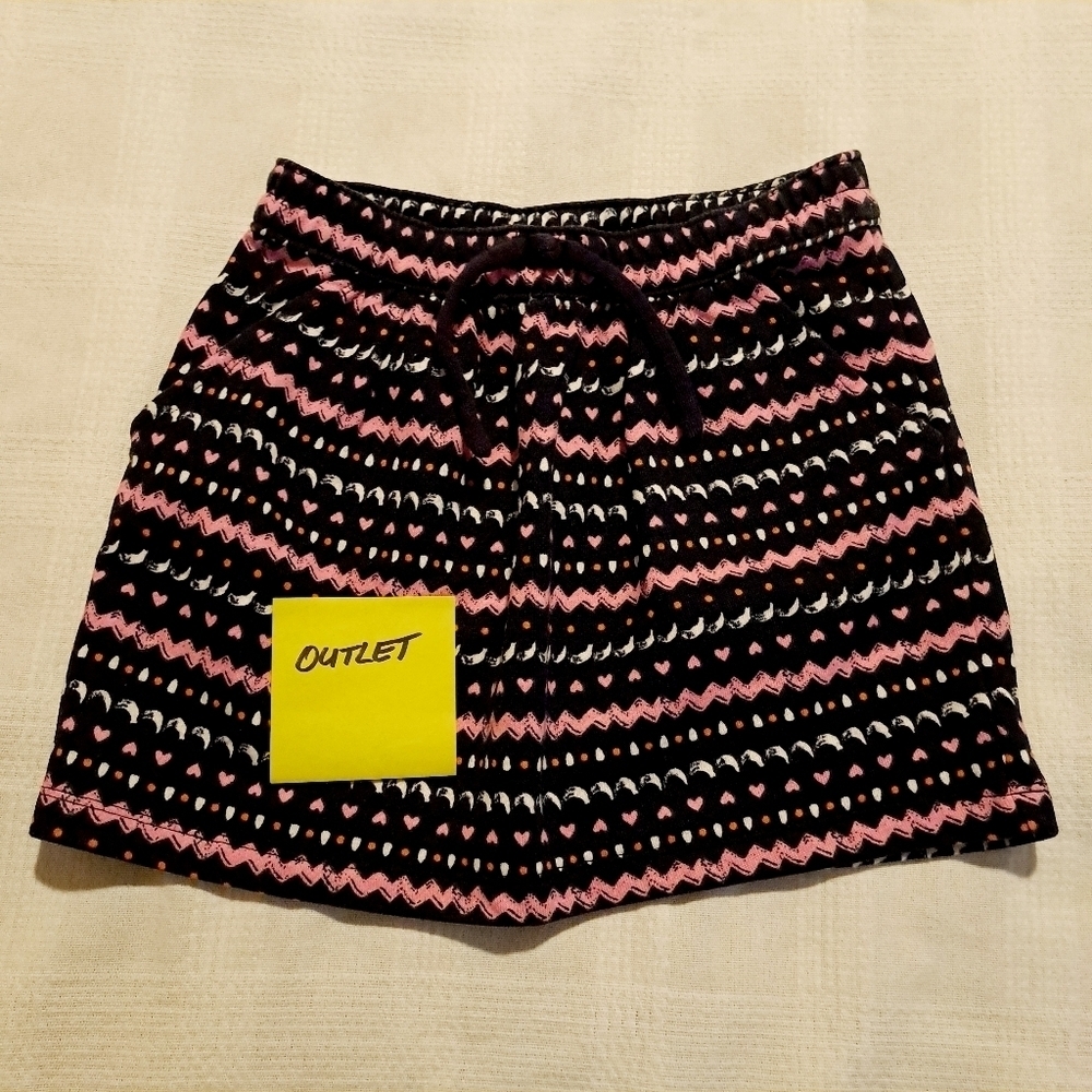 Gymboree girls size 8 skirt, pink and blue with heart print
